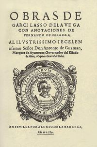 Portada del libro 'Anotaciones de Garcilaso de la Vega', por Fernando de Herrera